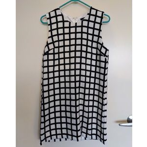 Checkered Mini Shift Dress